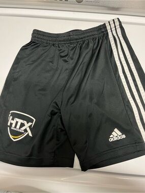 Adidas Boys Black Soccer Shorts with HTX Logo